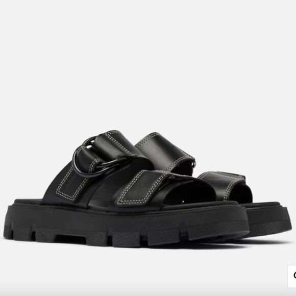 Sorel Leather Slide Strap Sandals - Picture 1 of 4